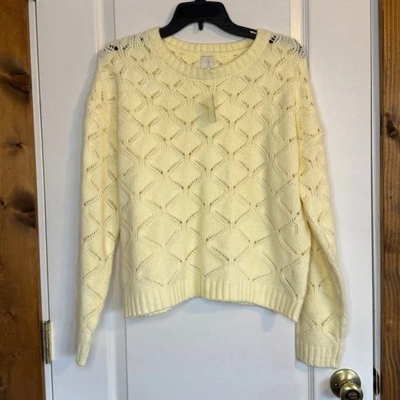 Joie 💛 Women's Light Yellow Sweater Size Large - Picture 1 of 4